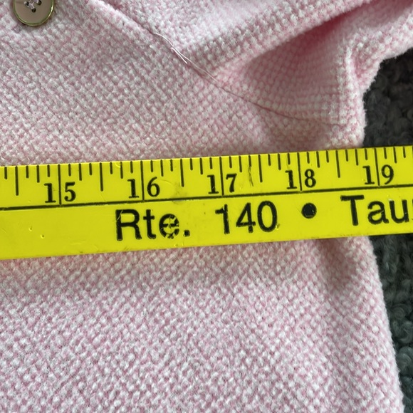 Candy pink button neck top - sweatshirt- small - Picture 6 of 7